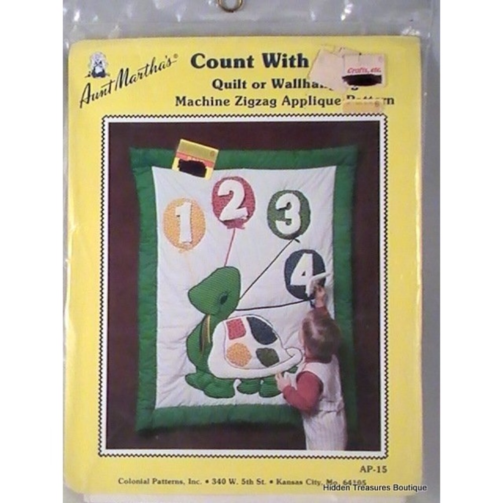 Aunt Martha's "Count with Corky" Applique Pattern NIP Made in USA